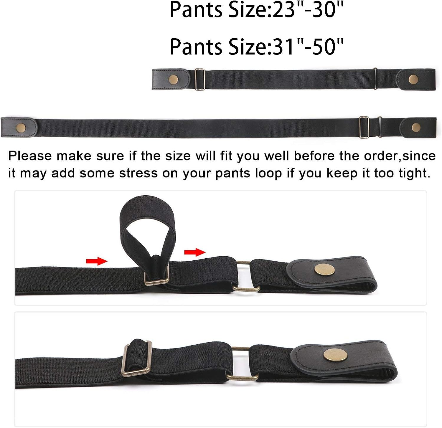 No Buckle Stretch Belt for Women and Men Elastic Waist Belt up to 72 Inches for Jeans Pants at  Women’s Clothing store