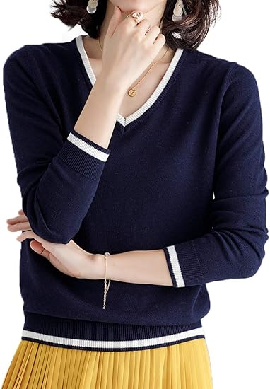 Amazon セーター レディース カーディガン ニット トップス 短め シンプル 無地羽織り 無地 Vネック きれいめ ネイビー 上品 ゆったり 春 秋 カーディガン ボレロ 通販
