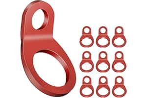 ONAGAD Tie Down Strap Rings Tie-Down Anchors Hooks Stainless Steel Lashing Rings with Red Powder Coating for Tiedown Attachment Points for Dirt Bike, Motorcycle, Trailer, Pickup, Truck,Camper,RV (Pack of 10)