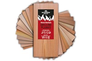 Wildwood Grilling 3.5" x 7" Grilling Planks 12-Pack - Big Cedar Flavor, Smaller Meals - Made Simple