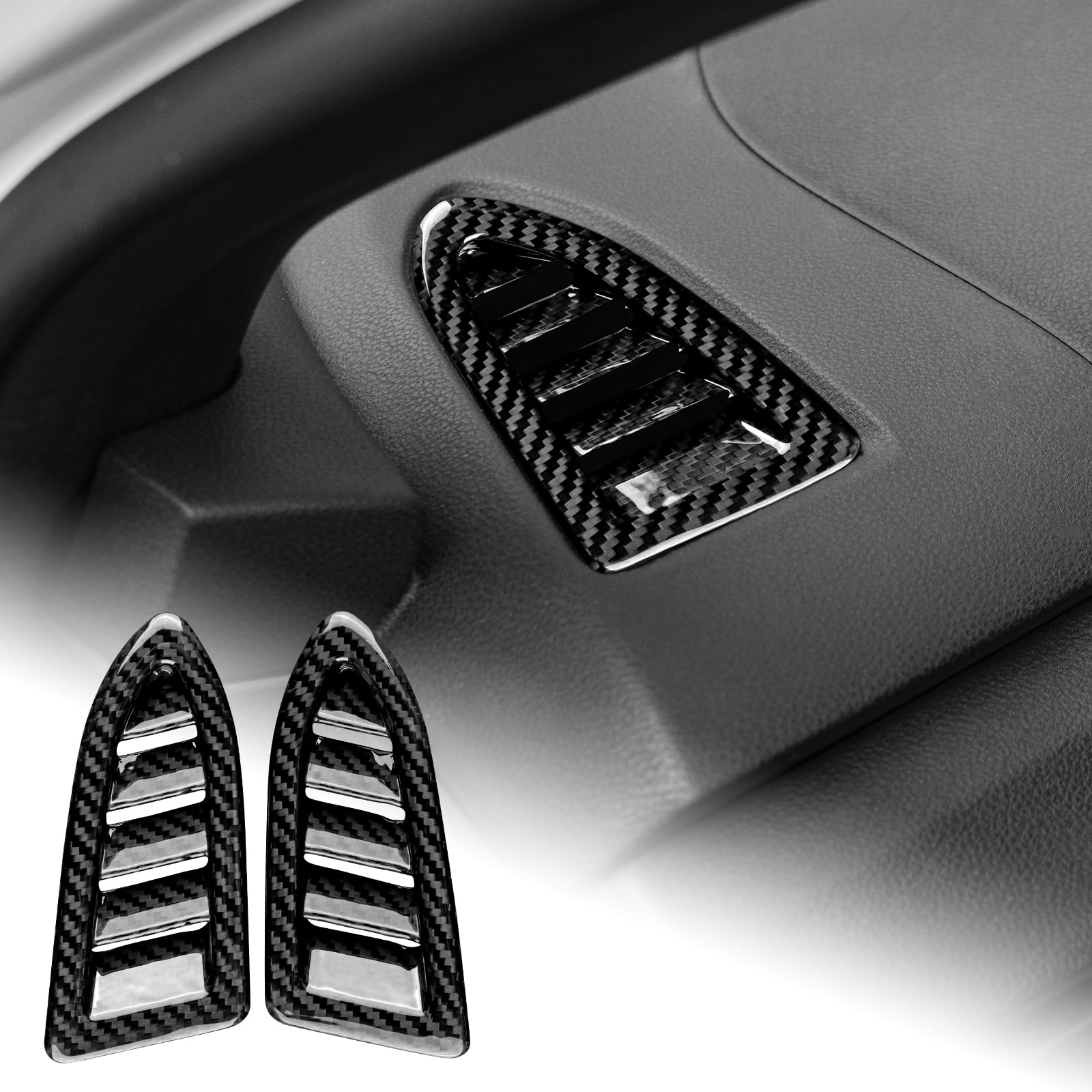 Photo 1 of AIRSPEED Hard Carbon Fiber for Subaru WRX/WRX STI 2022 2023 Center Console Dashboard Air Vent Outlet Frame Cover Interior Accessories, Black