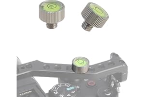 Fotga Universal 2-Pack Mini Bubble Spirit Level Horizontal Leveling with 1/4"-20 Screw for DSLR Camera,Camera Cage,Camera Rig Video Photography Shooting