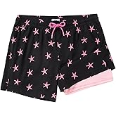 CoozySphere Mens Swim Trunks with Compression Liner 5 Inch Inseam Swimming Trunks Shorts for Men