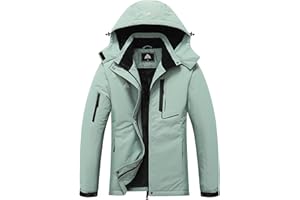 MOERDENG Women's Waterproof Ski Jacket Warm Winter Coat Hooded Snowboarding Jacket Snow Coat