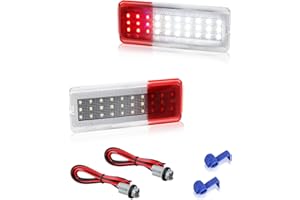 HERCOO LED Interior Door Light Premium Reflector Door Panel Courtesy Lights White & Red Lamp Compatible with Ford Excursion 2
