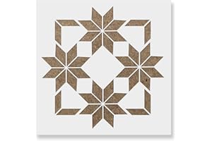 STENCIL REVOLUTION Star Medley Barn Quilt Stencil - Barn & Farmhouse Medley, Star & Quilting Stencils