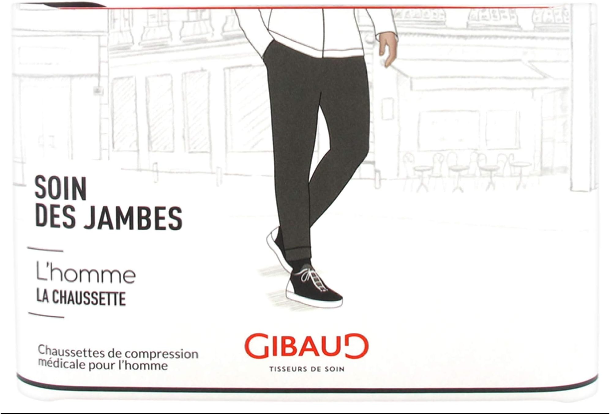 Gibaud Venactif Optimum Tech Medical Compression Socks for Men Class 2 British Anthracite - 5L
