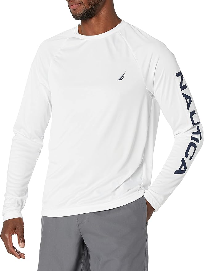 Nautica Men's Logo Graphic Swim Shirt Rash Guard Amazon.co.uk Clothing