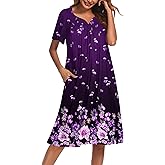 Ekouaer Women's House Dress with Pockets
