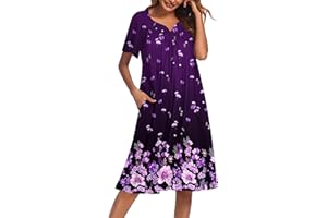 Ekouaer Women's House Dress with Pockets