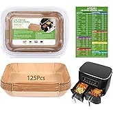 AYGXU Air Fryer Paper Liners, Disposable Liner for Ninja Dual Fryer, Parchment Paper, Food Grade and Baking Waterproof Oil Pr