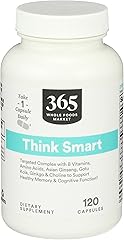 365 by Whole Foods Market, Think Smart with B Vitamins, Amino Acids, Ginkgo, Asian Ginseng, Gotu Kola, & Choline, 120 Capsule