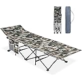 FLAMROSE Camping Cot for Adults with Carry Bag, Tent Folding Cot for Sleeping, Lit De Camp Load 330 LBS, Portable cot for Out