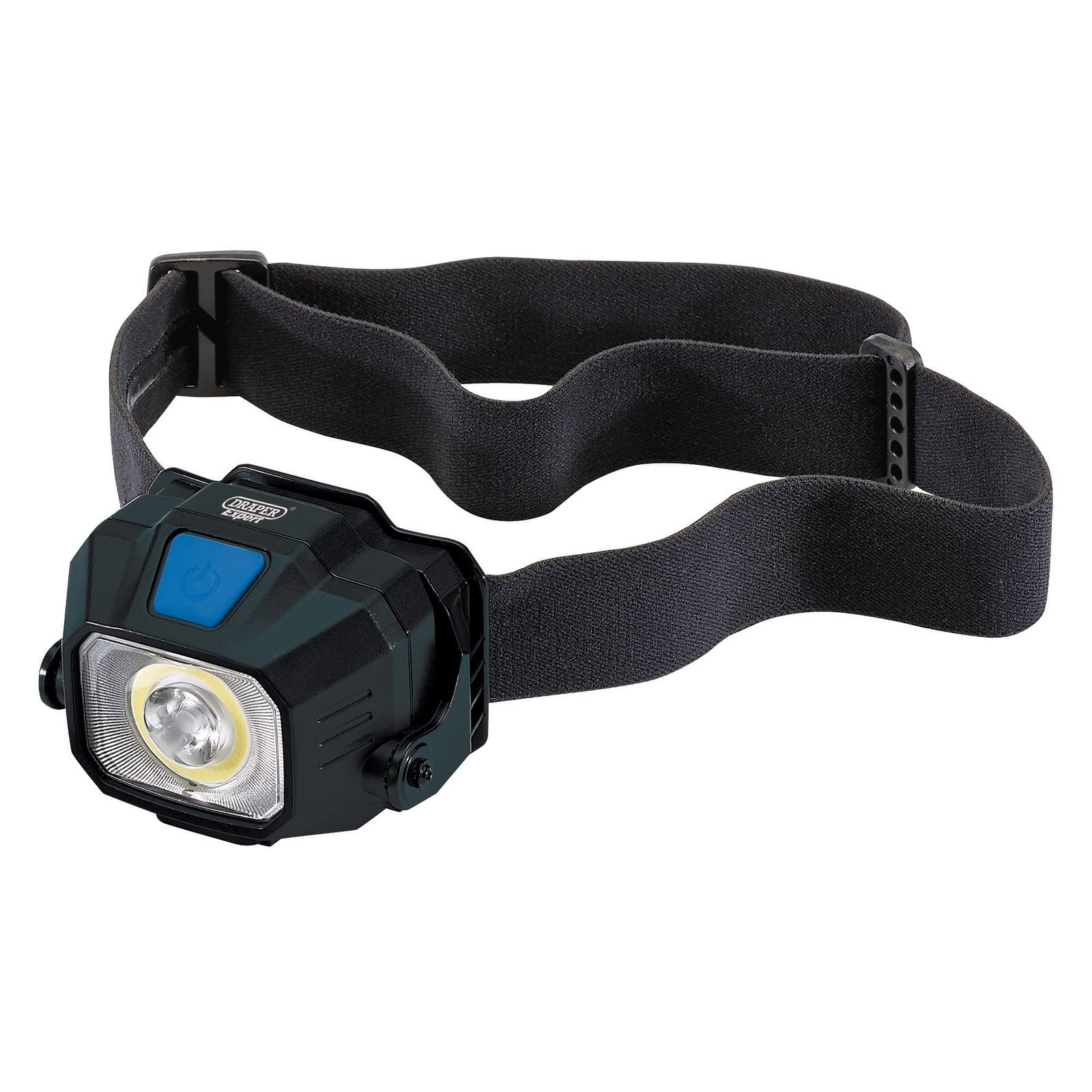 Draper 65689 COB LED SMD LED Wireless/USB Rechargeable Head Torch, 6W, 400 Lumens, USB-C Cable Supplied Black One Size