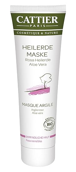 Cattier Rosa Heilerde Maske für empfindliche Haut, 1er Pack (1 x 100 ml)