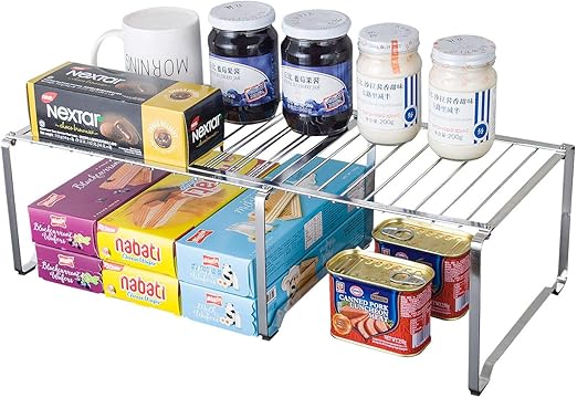 Amazon Com Yqh Stackable Expandable Shelves Made Of 18 8