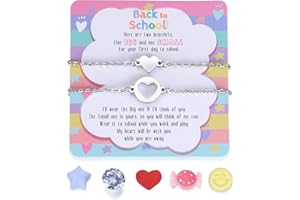 SAM & LORI 2025 Back to School Gifts-Mommy and Me Matching Bracelets-Comes in Cute Box with Sweet Card-First Day of School-Graduation Gift