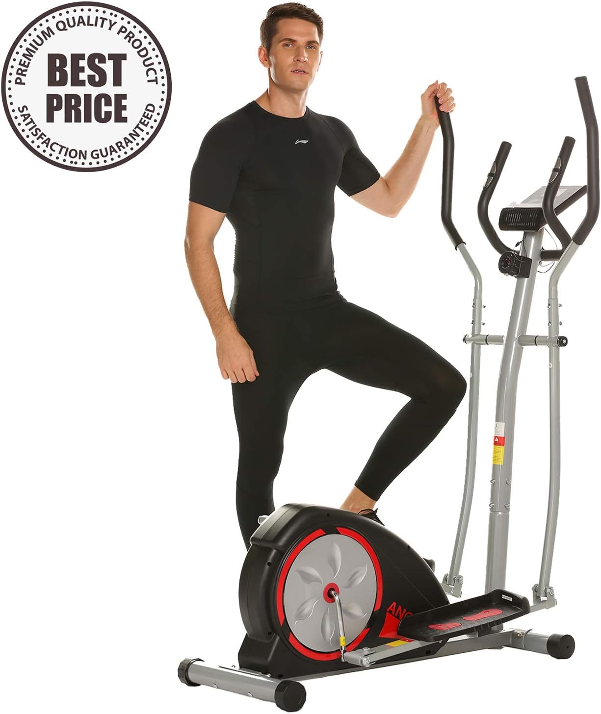 ncient Elliptical Machine Eliptical Trainer Exercise Machine for Home Use Magnetic Smooth Quiet Driven with LCD Monitor and Pulse Rate Grips