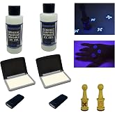 DirectGlow Black Light Luminous Glow Invisible Blue UV Ink Security Kit for Secret Marking Hand Stamping Ultraviolet Detection (Club Kit)