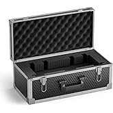 Phenyx Pro Extra Large Size Carrying Case, Customizable Pre-Diced Foam, Aluminum Alloy Sturdy Build, Suitable for Wireless Mic System Storage & Camera Gear Transportation