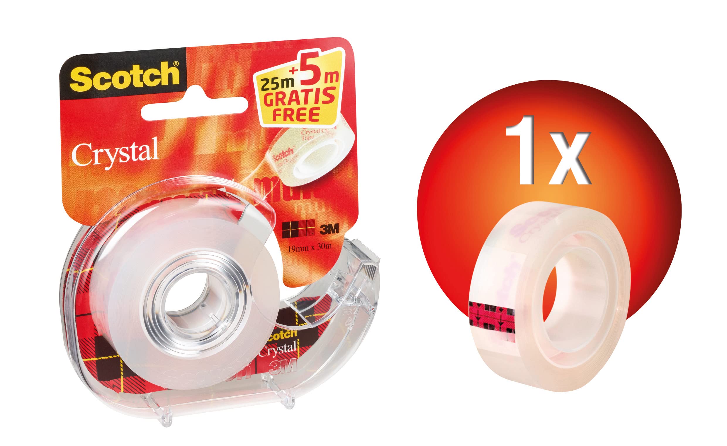 Scotch 6.1925DPO Tape with Dispenser, Transparent