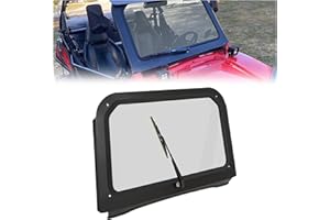 ECOTRIC Front Full Tinted Windshield Compatible with 2008-2014 Polaris RZR 570 800 XP 900 (Matte Black Aluminum Frame) Glass 