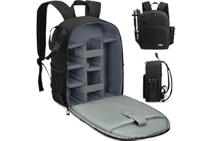 IPEB Camera Backpack Bag with Tripod Holder Water Resistant Camera Cases Photography Backpack Anti-Theft for DSLR Camera