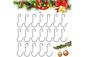 PSXUIE Christmas Ornament Hooks, 100PCS Christmas Ornament Hangers, Ornament Hooks for Christmas Trees, Black Ornament Hooks Christmas Hooks for Ornaments with Storage Box for Christmas Tree Decorations