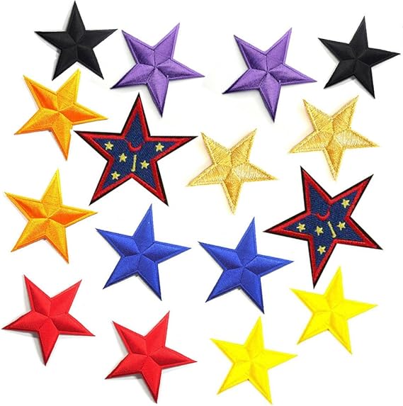 Amazon アップアップ Upup Diy大人気アイロン接着パッチスパンコールモチーフ ワッペン アップリケ星 スター 16枚 B ワッペン アップリケ 通販