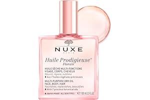 NUXE Huile Prodigieuse Floral - Organic All-in-One Oil for Body, Face & Hair. Radiant Looking Glow and Skin Hydration
