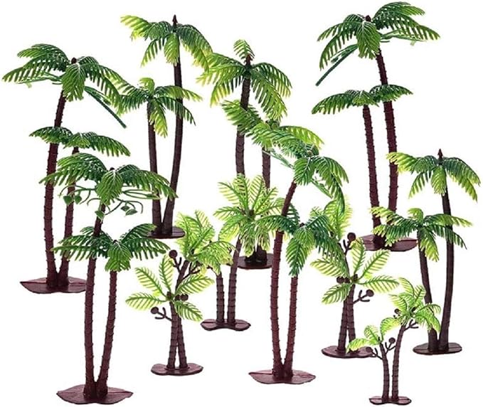 YABINA (TM) 10 Pack Palm Tree Cake Topper for Cake
