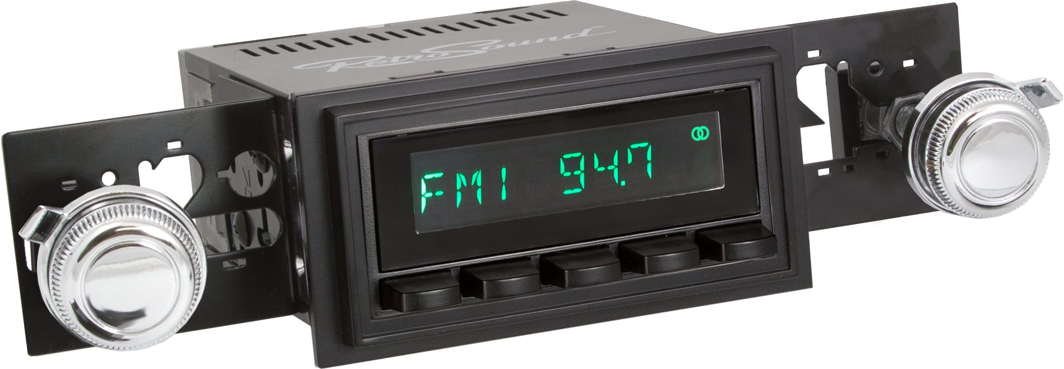 RetroSound HB-226-03-73 Hermosa Direct-Fit Radio for Classic Vehicles (Black Face and Buttons, Black Bezel)