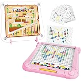 ARIHEL Magnetic Color and Number Maze, Magnetic Drawing Board, 2 in 1 Montessori Learning Toys for Toddlers 3 4 5 Years, Pres