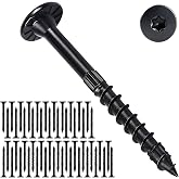 Outdoor Structural Wood Screw Black, Heavy-Duty Timber Screw-50PCS | 0.22 In x 3-1/2 In Outdoor Ornament Structural Wood Screws SDWS22312DBB-R50, Antirust Coat Screws for Outdoor Deck &amp; Pergola