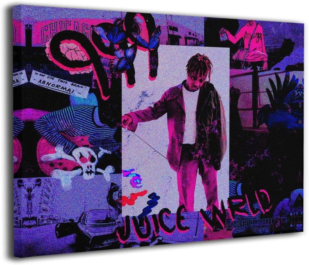 PKLUAS Juice Wrld Wall Art Decor Artworks Paintings Print Artwork