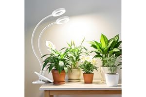 Wiaxulay Grow Lights for Indoor Plants, 96 LED Full Spectrum Plant Lights for Indoor Growing, Clip Grow Lamp with Auto Timer 
