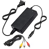 Power Supply and AV Cable for Gamecube, NGC AC Power Adapter &amp; AV Cable Set, Power Cord Compatible with Nintendo Gamecube Console