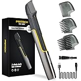 PRITECH Body Hair Trimmer for Men, Body Hair Groomers with Guard Comb, Rechargeable Hair Trimmer for Pubic Area, Back, Face, Legs and Beard