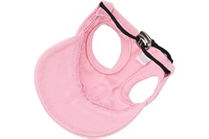 CYRANK Dog Baseball Hat, Adjust Pet Dog Sun Visor Hat Stripe Dog Outdoor Sport Sun Baseball Hat Visor(l-Pink)