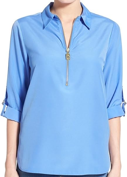 michael kors blue blouse