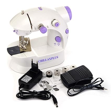 CHILLAXPLUS Portable 4 In 1 Mini Sewing Machine With Adapter And Foot Pedal