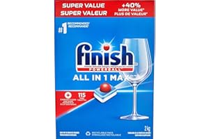 Finish - All in 1 MAX - Dishwasher Detergent - Powerball - Dishwashing Tablets Powerful Clean- Dish Tabs - Fresh Scent, 115 Count - Packaging May Vary