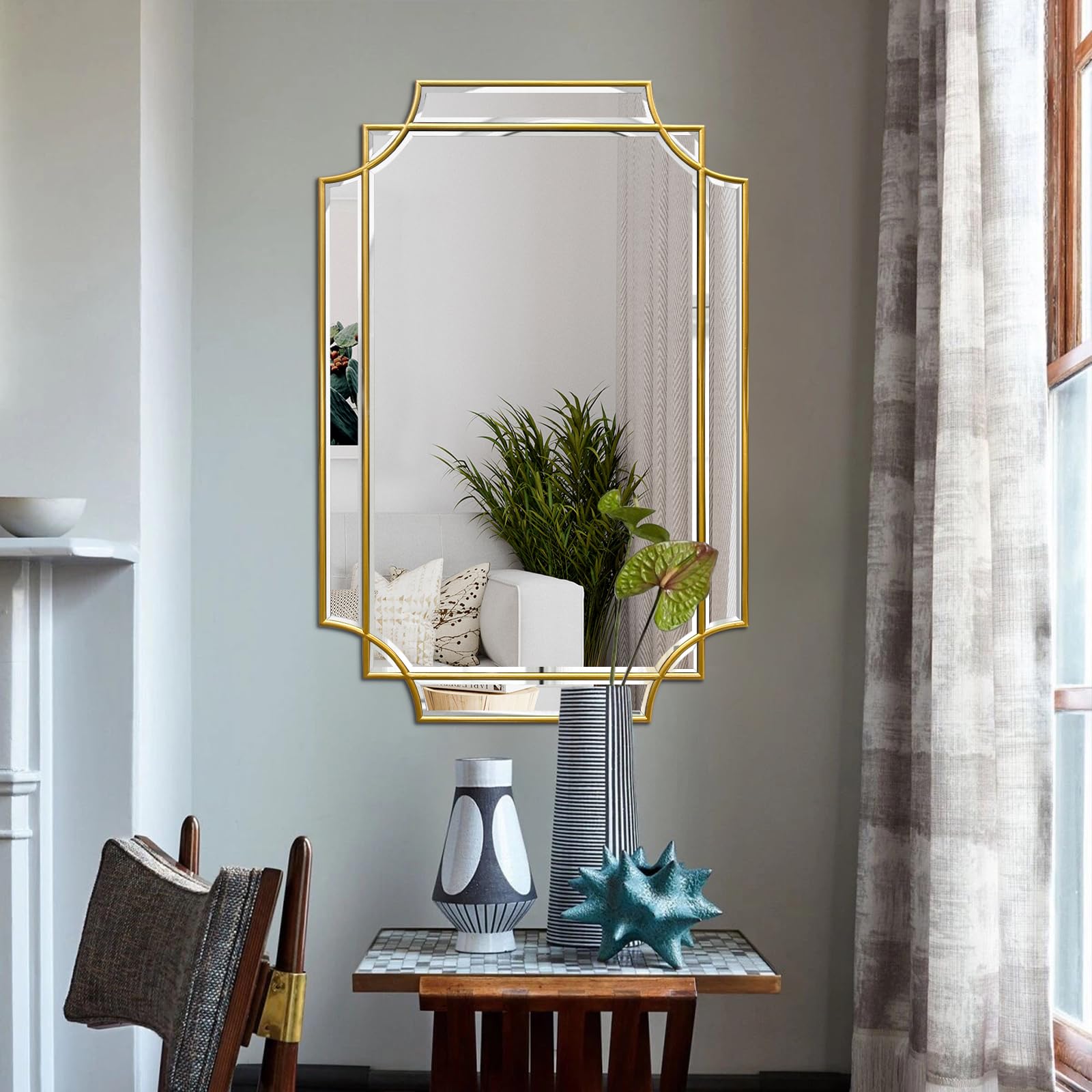 womilous Gold Bathroom Mirrors for Over Sink, 36