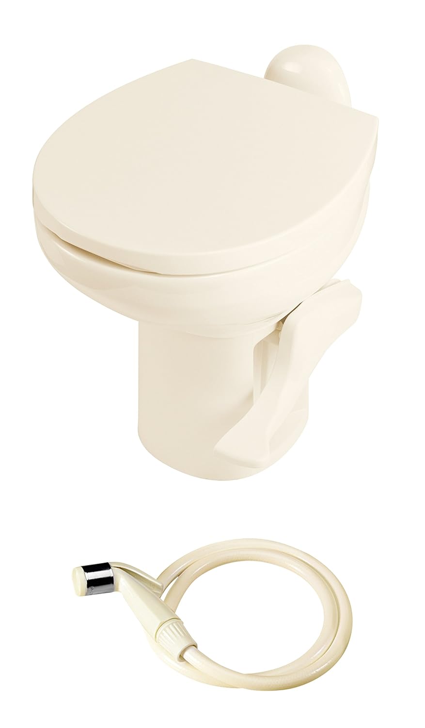 Aqua Magic Style II RV Toilet with Hand Sprayer Thetford 42061 White Low Profile RV Parts