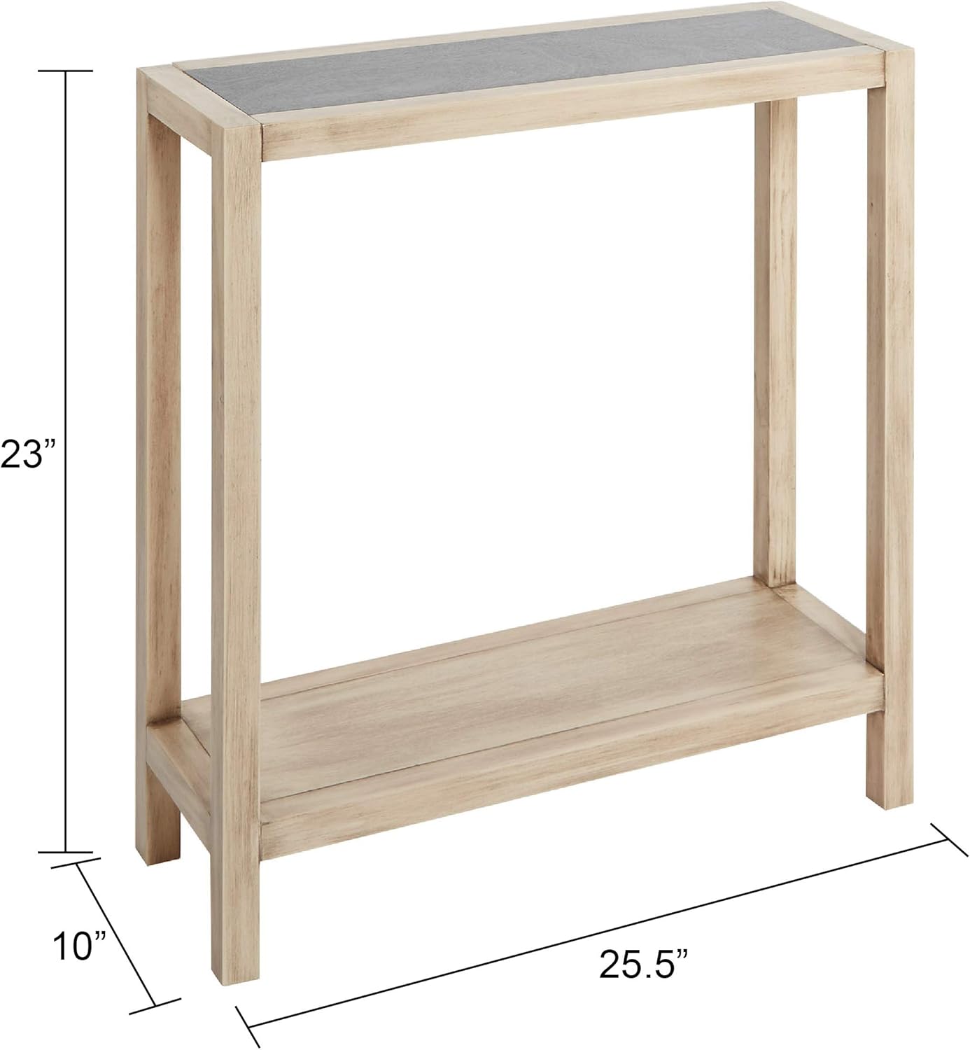 Silverwood Console Table, Light Wood w/Gunmetal: Kitchen & Dining