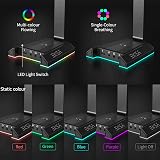 EKSA W1 RGB Gaming Headset Stand 7.1 Surround Sound 3 USB 3.5mm Ports Aluminum view 3