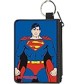 Buckle-Down Superman Wallet, Coin Purse, Superman Standing Pose Blue, Canvas