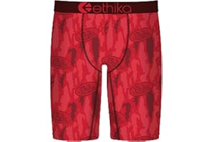 Ethika Boy's Staple Boxer Briefs, Soft 4-Way Stretch, No Ride-Up Fit - That's Hawt (RER, M)