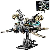 Myth Qholve Mechanical Turtle Building Block with Hand-Crank Gear Motion, Steampunk&Educational Construction Set for Adults Teens and Model Enthusiasts