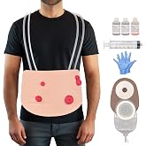 MedEduQuest Wearable Ostomy Care Trainer with 4 Stoma Types for Nursing | Designed for medical students, clinical instructors, patient education, caregiver demonstrations, and skills assessment
